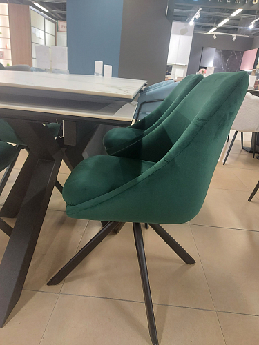 Керамический стол Бронхольм 140(200)х80х77 черный мрамор / черный из шоурума 6